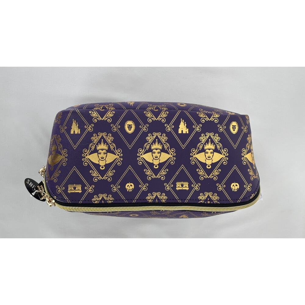 Bath And Body Works Villains Evil Queen Make Up Cosmetic Bag Purple Gold Zip New
